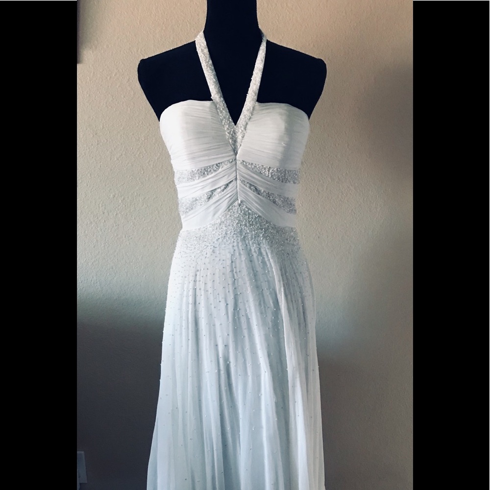 White causal wedding dress